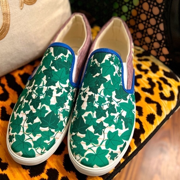 INKKAS Sneakers Trek Slip On Brick Leaf Chicago Green Blue Mens and Womens NEW - Picture 1 of 6